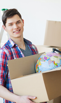 Happy mover with box