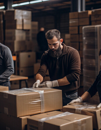 Professional packing and moving team of Zeenath Packers and Movers Hyderabad handling household goods safely
